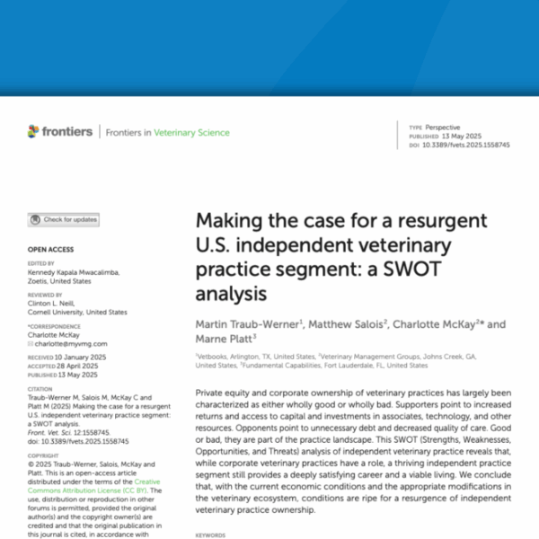 Why Independent Veterinary Practices Are Poised for a Comeback